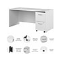 Bush Business Furniture Studio C 66"W Office Desk with Mobile File Cabinet, White (STC071WHSU)~#|#~3C97535B-BD56-47D6-BD85AB564AF60D00_sc7