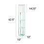 Creekwood Home Classix 62.5" 3-Tier Storage and Display LED Floor Lamp, with Feit LED Bulb, Aqua (CWF-3007-AU-LB)~#|#~3C976F9B-64B8-4868-BA016E668802A158_sc7