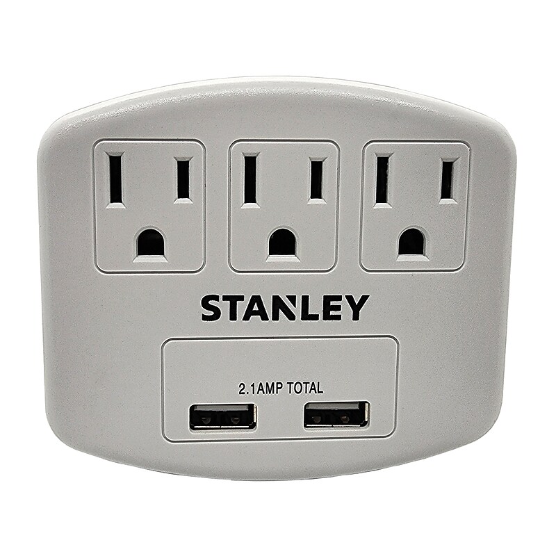 Stanley PlugMax 3 Outlet Adapter, White (NCC30407) image 1