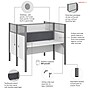 Bush Business Furniture Pro-Biz 55.39"H x 62.52"W 2 Person Back to Back Cubicle Panel Workstation, White (100870DG-17)~#|#~3C9FA015-F8C3-4EEA-8C3D980B6393543B_sc7