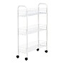 Household Essentials Slimline 3‑Shelf Utility Cart with Steel Frame and Rolling Casters, White (HH05121)~#|#~3CA27430-49FA-48DE-8EF0CF866E77C777_sc7