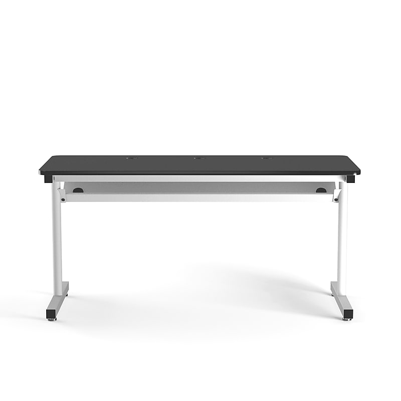 VersaDesk 60"W Basic Computer Table, Black/White (BCT6024-WB) image 1