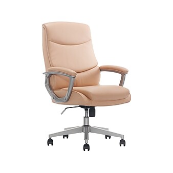 Thomasville Josephine Ergonomic Bonded Leather Swivel Manager Chair, Blush (60071-BLSH)