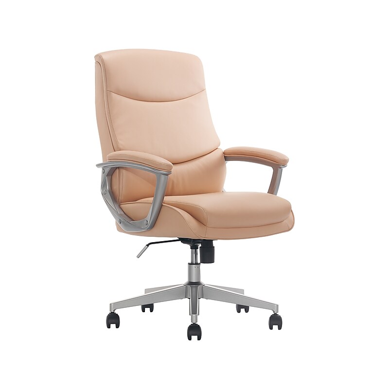 Thomasville Josephine Ergonomic Bonded Leather Swivel Manager Chair, Blush (60071-BLSH) image 1