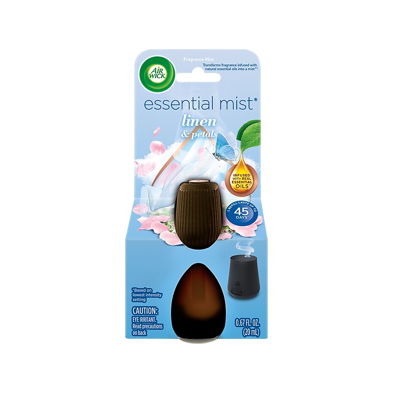 Air Wick Essential Mist Scented Oil Diffuser Refill, Linen & Petals, 0.67 Fl. Oz. (62338-02760) image 1