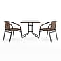 Flash Furniture Lila 28'' Square Table with 2 Rattan Stack Chairs, Dark Brown (TLH073SQ037BN2)~#|#~3CAF01D1-512E-43D7-BFA4C5EFE34A0B48_sc7