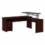 Bush Furniture Cabot 72"W 3 Position L Shaped Sit to Stand Desk, Harvest Cherry (CAB050HVC)~#|#~3CB21AA5-D7D5-407D-BEEC78E568AF959E_sc7