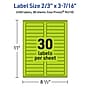 Avery Printable Rectangle Multipurpose Labels, 2/3" x 3-7/16", Bright Green, 2400/Box (94210)~#|#~3CB4CFA4-6A5F-4BF6-A85C681375ACC4E1_sc7