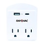RAYOVAC 2-Outlet 2-USB Portable Surge Protector Wall Tap, 300-Joules, White (SS-Q301C)~#|#~3CB501F4-23D8-4458-B13618B454CBD746_sc7