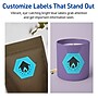 Avery Printable Decorative Edge Multipurpose Labels, 2-1/2" x 2-57/64", Bright Blue, 60/Pack (94121)~#|#~3CB6C574-FA81-479D-9FA437E2EB168589_sc7