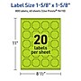 Avery Decorative Edge Multipurpose Labels, 1-5/8" x 1-5/8", Bright Green, 800/Pack (94110)~#|#~3CBAD062-47EE-4A30-8189D4C225A62731_sc7
