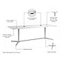 Bush Business Furniture 96W x 42D Boat Shaped Conference Table with Metal Base, White (99TBM96WHSVK)~#|#~3CBCE76F-8B99-4DE9-AD49342EE32727BF_sc7