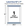 Avery Laser/Inkjet Rectangle Multipurpose Labels, 10" x 7", White, 15 Labels/Pack (94263)~#|#~3CBE0AD9-B7E2-44D4-9D2079336578A58D_sc7