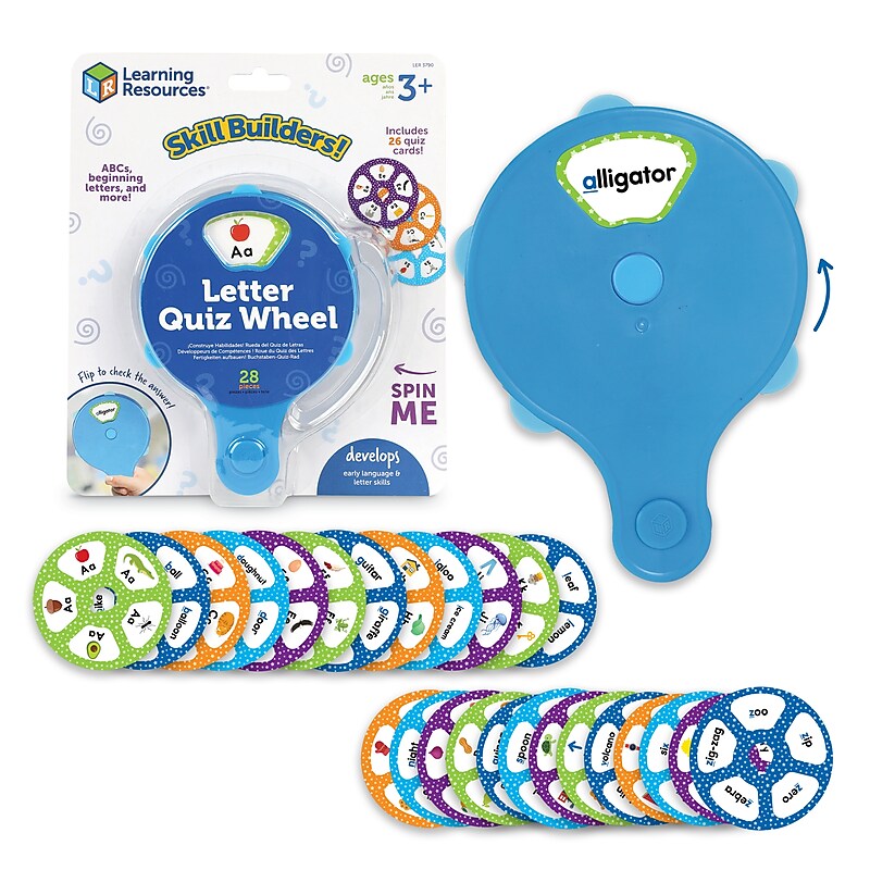 Learning Resources Skill Builders! Letter Quiz Wheel, 28 Pieces/Pack (LER3790) image 1
