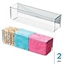 iDESIGN Magnetic Medium Plastic Storage Bin, 3.25" x 3"x 11", Clear, 2/Pack (28035M2)~#|#~3CC32A72-C567-466F-9171ABAB7D70824E_sc7