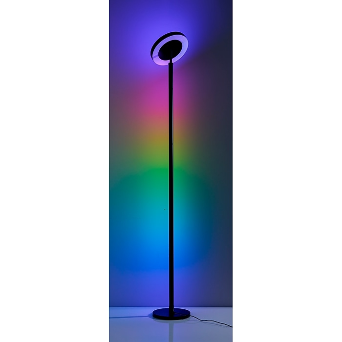 Lumière Simplee Adesso Luther LED RGB Color Changing Torchiere, 71.75
