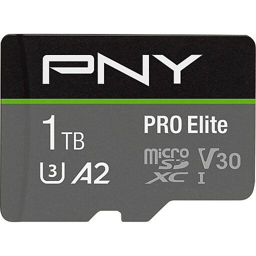 PNY PRO Elite 1TB microSDXC Memory Card, Class 10, UHS-I, V30 (P