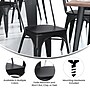 Flash Furniture Perry Modern Poly Resin Replacement Seat with Rounded Edges, Black, Set of 4 (4JJSEAPL01BK)~#|#~3CCCE8D6-CD38-4C73-B92B4216A90BFF78_sc7