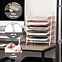Mind Reader 5-Tier Stackable Paper Desk Tray Organizer, Metal, Pink (5TPAPER-PNK)~#|#~3CCD18CC-3E90-4187-A8D00DA95E90CFC2_sc7