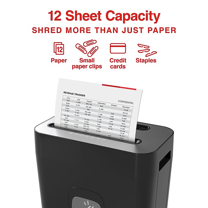 Staples 12-Sheet Cross-Cut Multi-Media Shredder (ST62151