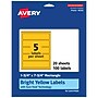 Avery Laser/Inkjet Rectangle Multipurpose Labels, 1.75" x 7.75", Bright Yellow, 100/Pack (94232)~#|#~3CD71AFF-74B7-4FD3-9ADA47086F4694BA_sc7