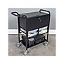 Luxor Metal Mobile File Cart with Swivel Wheels, Black/Gray (UCWS003)~#|#~3CE2E91F-C0F0-461E-97EC239786D64B40_sc7