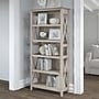 Bush Furniture 66"H 5-Shelf Bookcase with Adjustable Shelves, Washed Gray Laminate (KWB132WG-03)~#|#~3CE3DD64-712A-48E3-8196520B40F58733_sc7