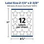 Avery Star Laser/Inkjet Burst Multipurpose Labels, 2-1/4" x 2-3/8", White, 300 Labels/Pack (94611)~#|#~3CF06F77-E218-429C-98F7E106A0D54005_sc7