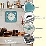 Infinity Instruments Square Retro Turquoise Wall Clock, 9.25" (13228TQSE-4103)~#|#~3CF91597-06ED-4946-8B0AAE29C72E1A95_sc7