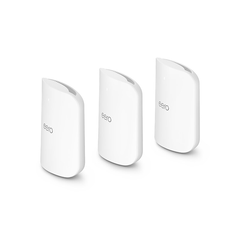 eero Max 7 BE20800 Wi-Fi 7 Wireless Tri-Band Multi-Gig Mesh WiFi System, White, 3/Pack (B09HK6WYMC) image 1