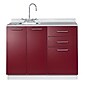 Viva Comfort 36.75'' H x 42" L Medical Cabinet with Left Sink, 2-Doors, 3-Drawers, Claret (902BASE42LSCL)~#|#~3D0F2802-C9F4-4577-AA1FC98494C55786_sc7