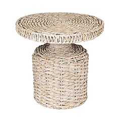Storied Home Hand-Woven Water Hyacinth Table, Natural (A90256641