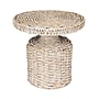 Storied Home Hand-Woven Water Hyacinth Table, White-Washed (EC1643)~#|#~3D0F65B2-8805-48F5-A03D2846833CA4BA_sc7