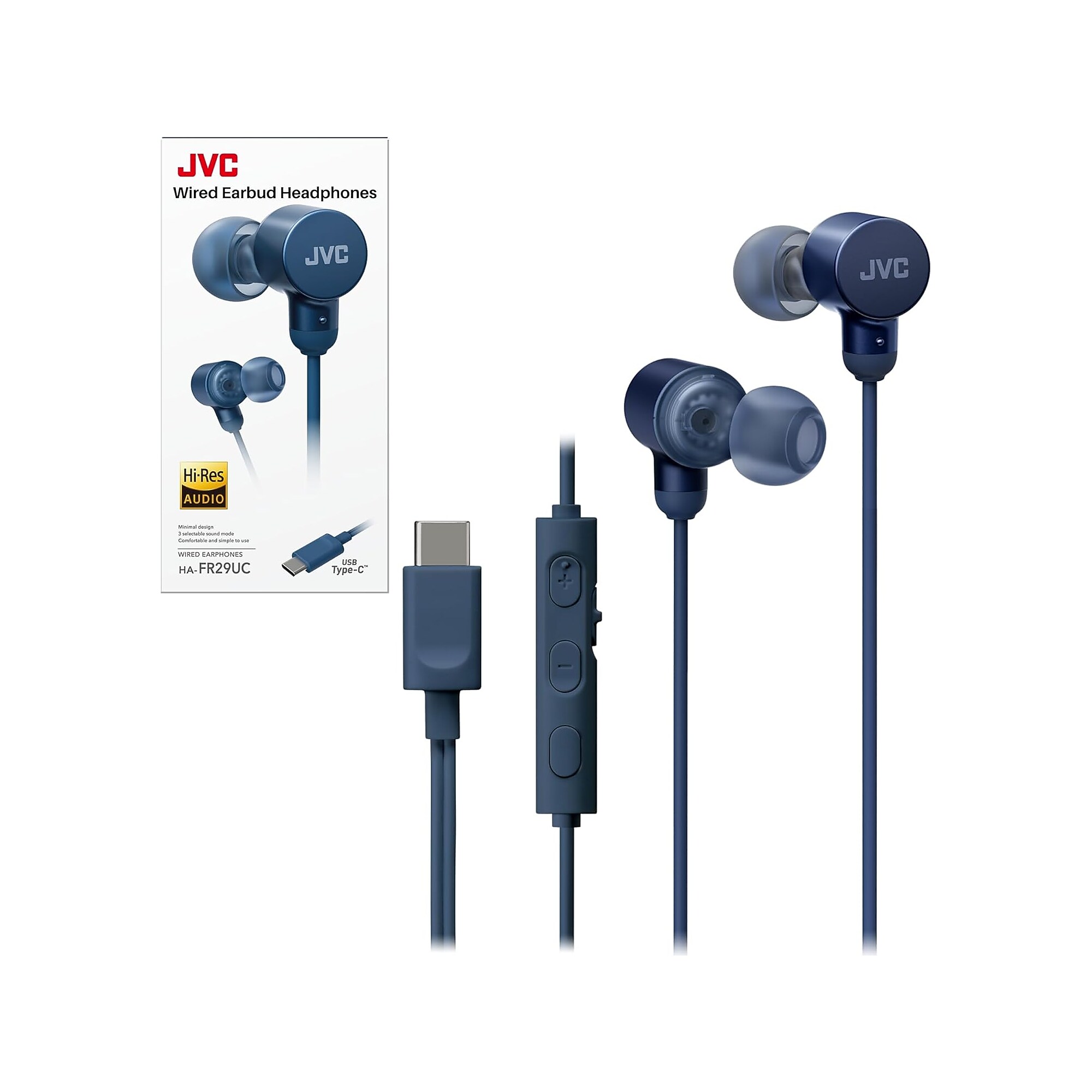 JVC Earbuds, Blue (HAFR29UCA) Sansujyuku sansujyuku.com