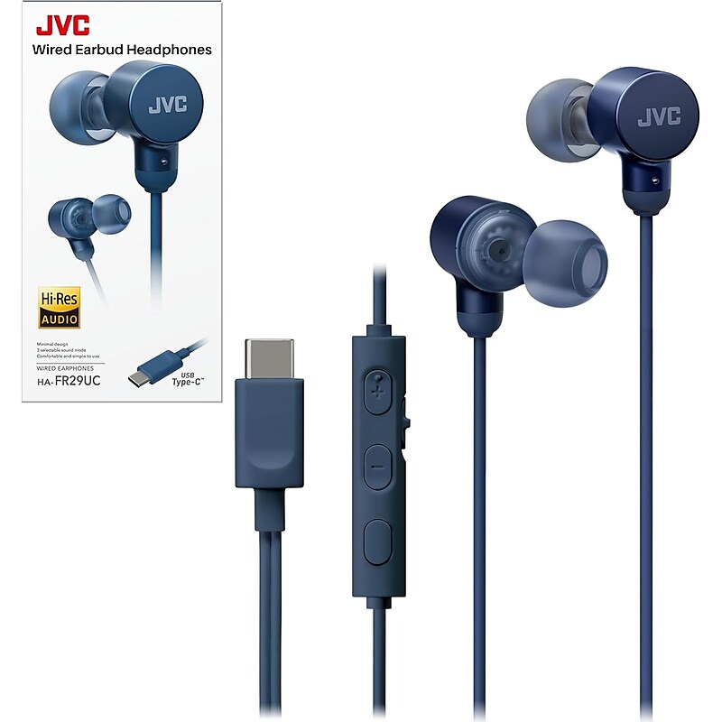 JVC Earbuds, Blue (HAFR29UCA) image 1