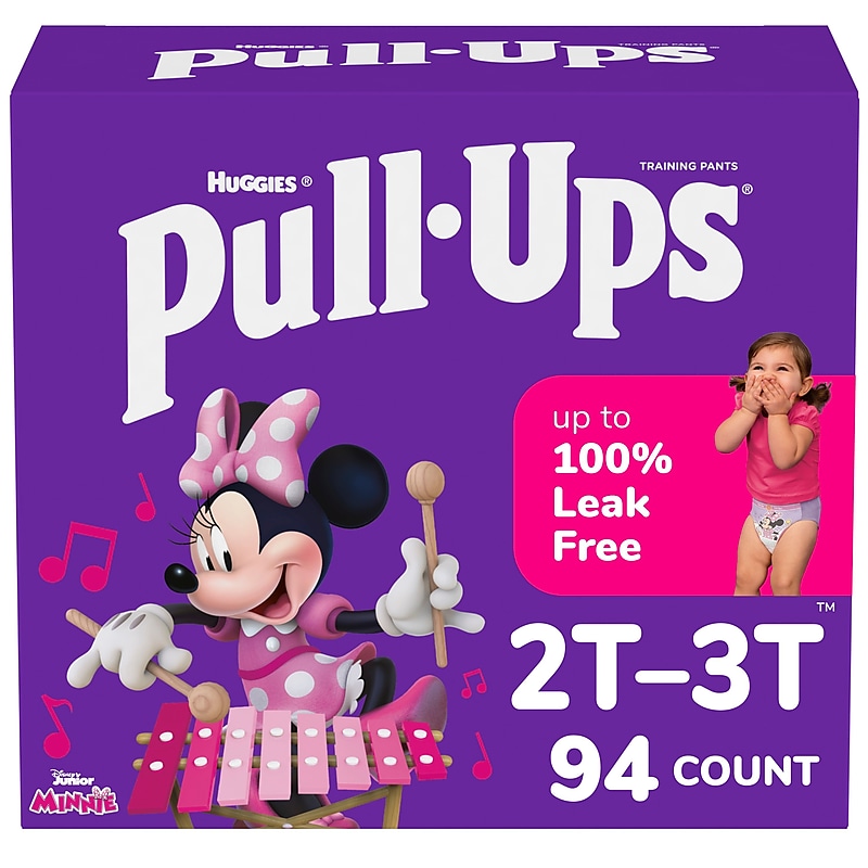 Huggies Pull-Ups Potty Training Pants, Girls 2T-3T, 94/Carton (45268) image 1