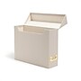 Smead 40% Recycled Fabric/Canvas File Box Attached Flip Top, 13" x 10", Beige (70232)~#|#~3D1293E6-C5F1-419A-93F81A4CDDF10F4F_sc7