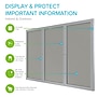 Ghent 4' H x 8' W Enclosed Vinyl Bulletin Board with Satin Frame, 3 Door, Silver (PA34896VX-193)~#|#~3D12BC29-3C27-4DDC-AE1EE18B1CC3AD3A_sc7
