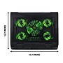 Enhance GX-C1 Laptop Cooling Stand, with 5 LED Fans, Dual USB Ports & Adjustable Height, Green (ENGXC10100GNEW)~#|#~3D1707AE-E5AA-4B2A-ACCC3B2EC9E9B4CB_sc7