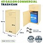 Alpine Industries Wood Trash Can Enclosure with Tray Top, 40 Gallon, Oak (476-MEO)~#|#~3D1985A6-555C-458F-B9839131D734E896_sc7
