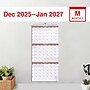 2026 Staples 12" x 27" Three-Month Wall Calendar, Red/White/Gray (ST53920-26)~#|#~3D1ADDC5-08FF-444D-8F56229FAA380721_sc7
