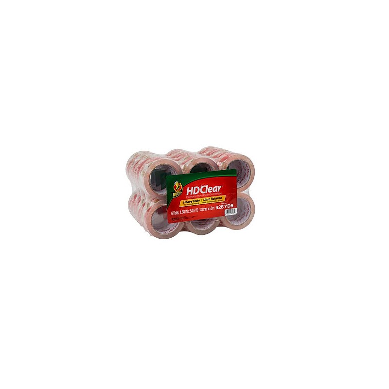 Duck HD Clear Heavy Duty Packing Tape, 1.88" x 54.6 yds., Clear, 24/Pack (393730) image 1