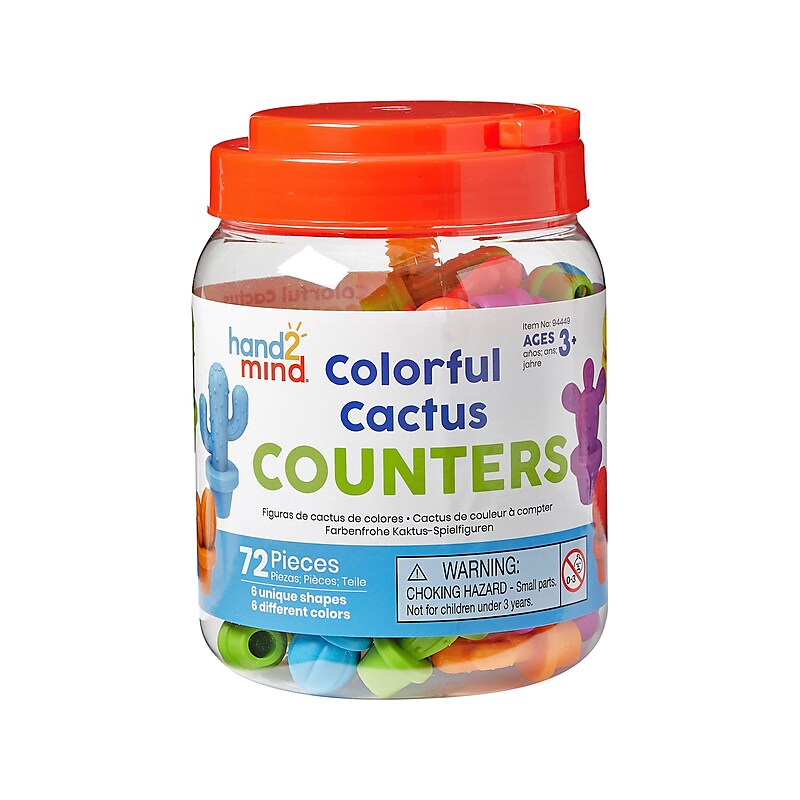 hand2mind Colorful Cactus Counters (94449) image 1