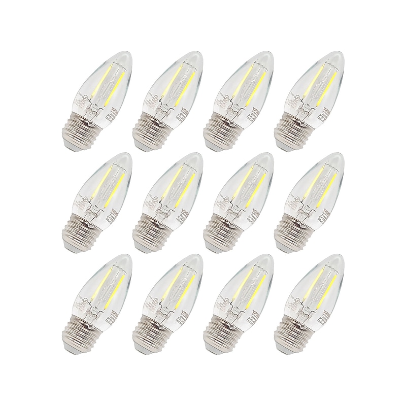 Viribright 2.5-Watts Soft White LED Candle Candelabra Bulb, Dozen (650189-12) image 1