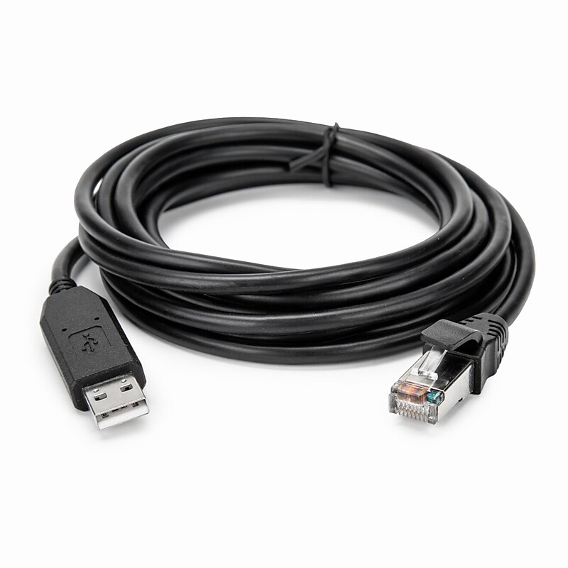 Rocstor Premier 10' USB-A to RJ45 Networking Equipment Cable, Male to Male, Black (Y10C893-B1) image 1
