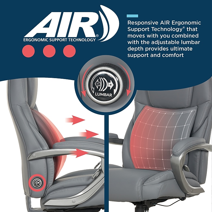 La-Z-Boy Niall AIR Lumbar Pro+ Ergonomic Vegan Leather Executive