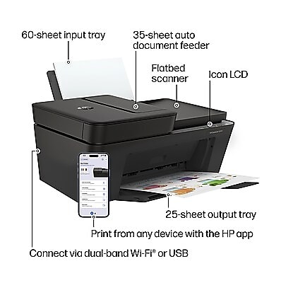 HP DeskJet 4355 Wireless All-in-One Color Inkjet Printer, 3 Months Free Instant Ink (AJ4Y0A) Sansujyuku sansujyuku.com