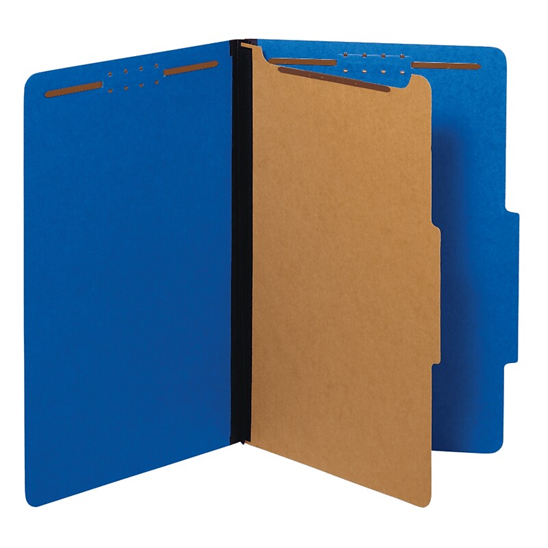 Pendaflex Classification Folder, 1-Dividers, 1 3/4" Expansion, Legal Size, Dark Blue, 10/Box (28732P) image 1
