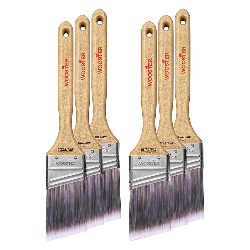 Wooster Brush ULTRA/PRO Firm 2" Nylon/Polyester Angle Brush, 6/Box (0041740020) image 1
