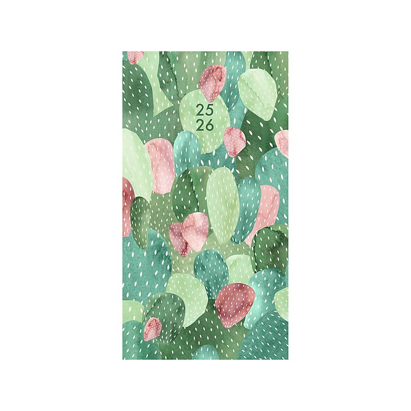 2025-2026 Willow Creek Cactus 3.5" x 6.5" Monthly Planner, Paper Cover, Multicolor (48665X) image 1